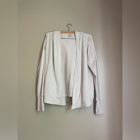 Nike Tan Beige Hooded Cardigan with Thumb Holes - Picture 1 of 4
